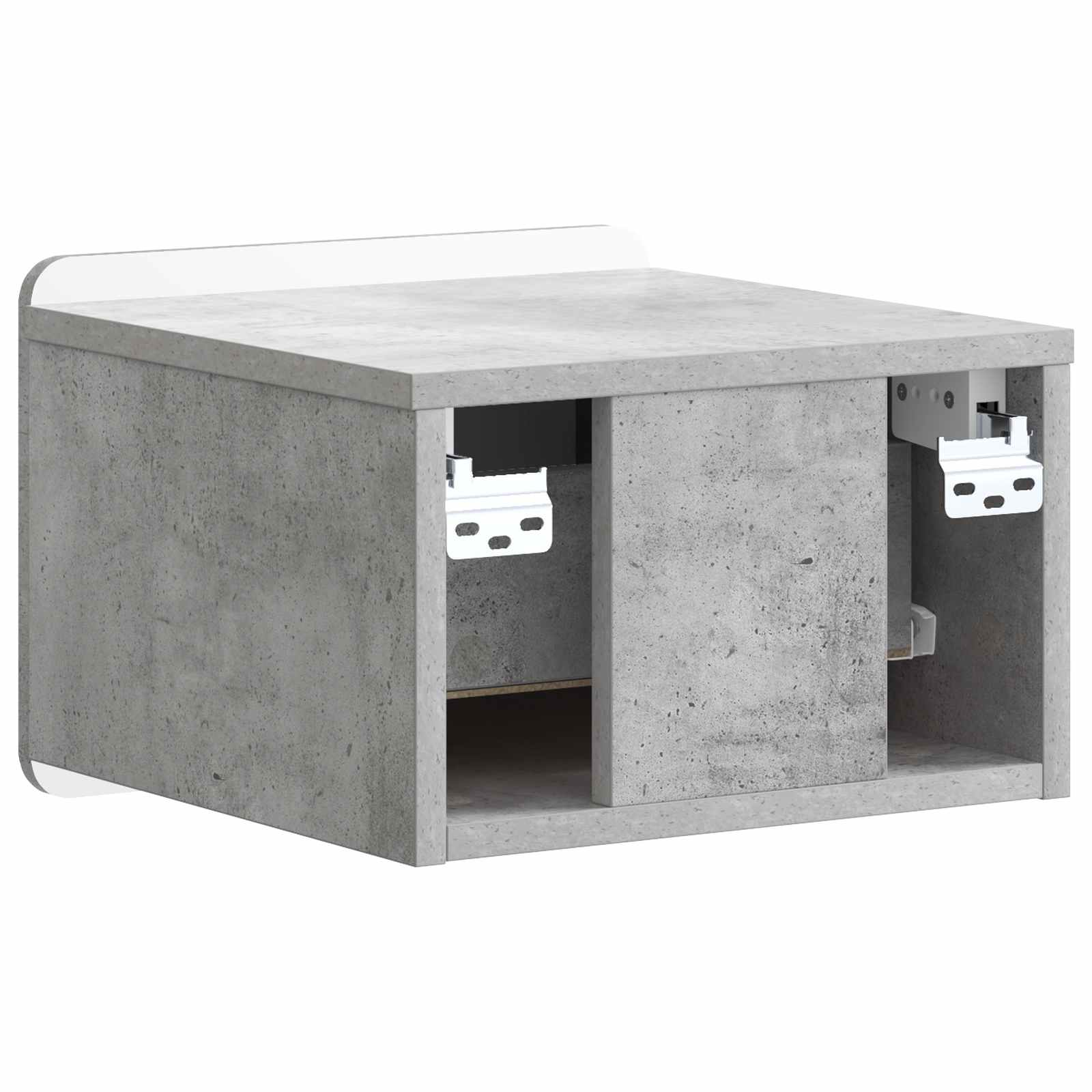Væghængt Natbord med skuffe 2 pcs Betongrå 33 x 34,5 x 24 cm