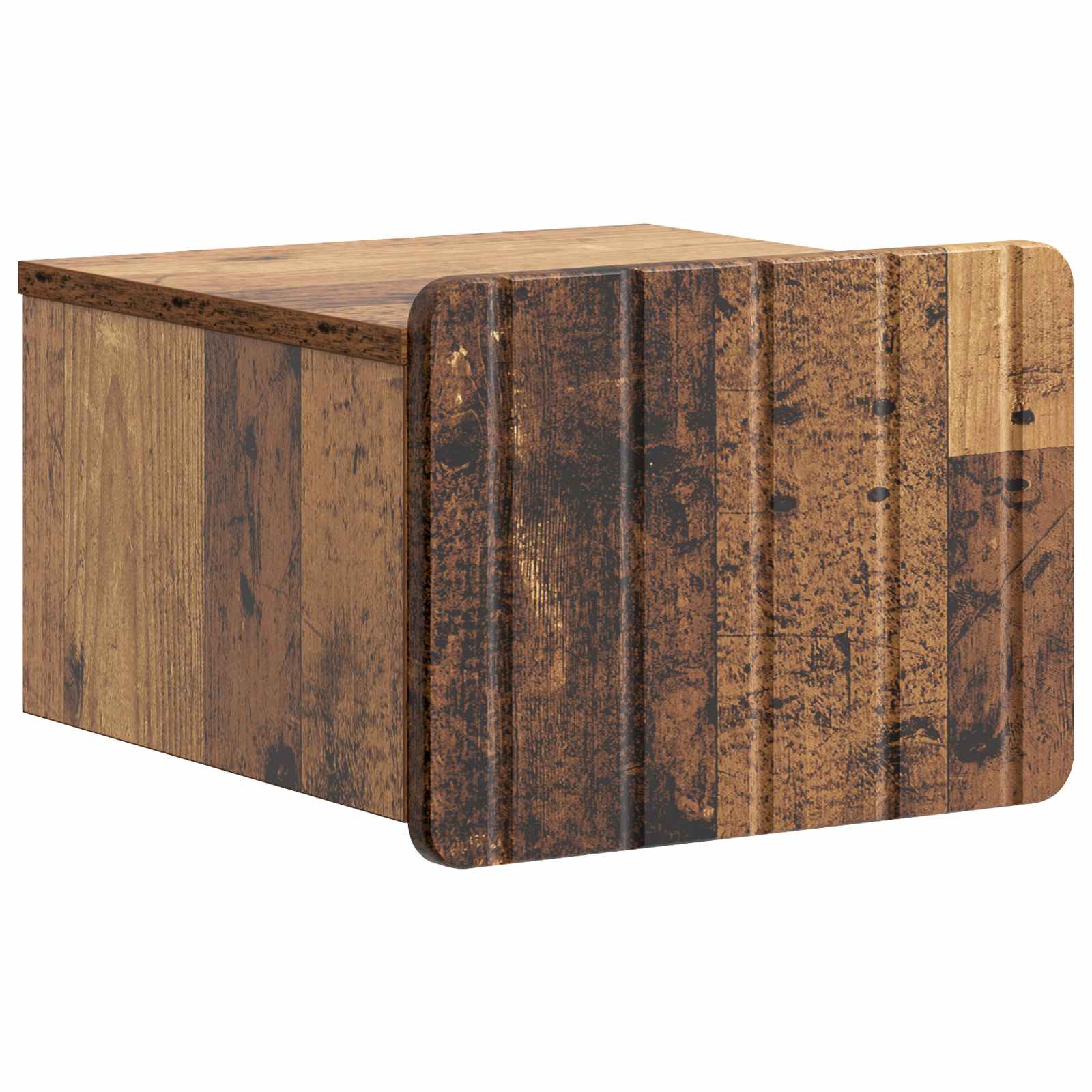 Væghængt Natbord med skuffe 2 pcs Gammelt træ 33 x 34,5 x 24 cm