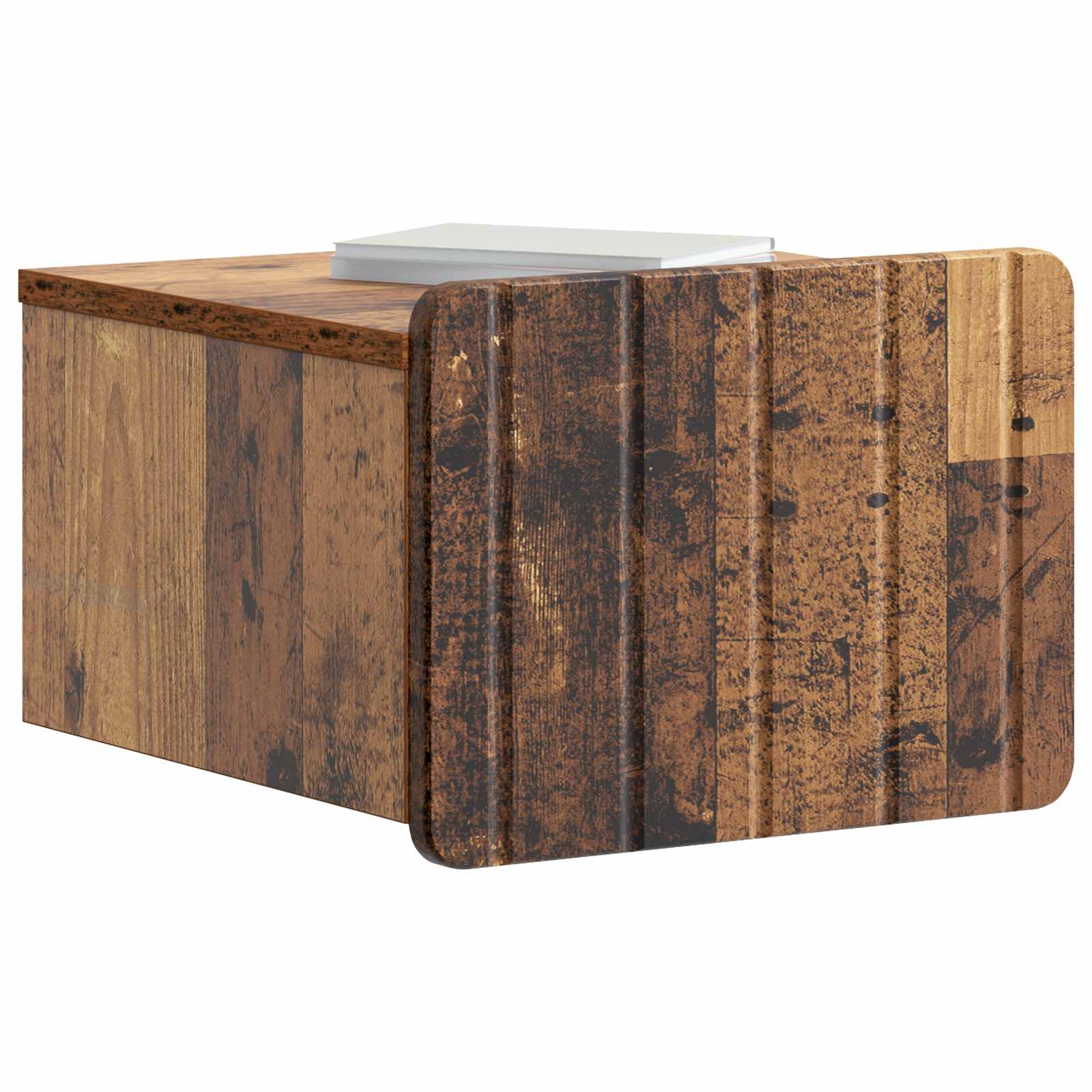 Væghængt Natbord med skuffe 2 pcs Gammelt træ 33 x 34,5 x 24 cm