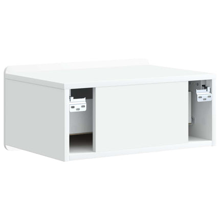 Væghængt Natbord Hvid 49 x 34,5 x 24 cm Konstrueret træ