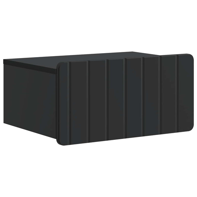 Væghængt Natbord Sort 49 x 34,5 x 24 cm Konstrueret træ
