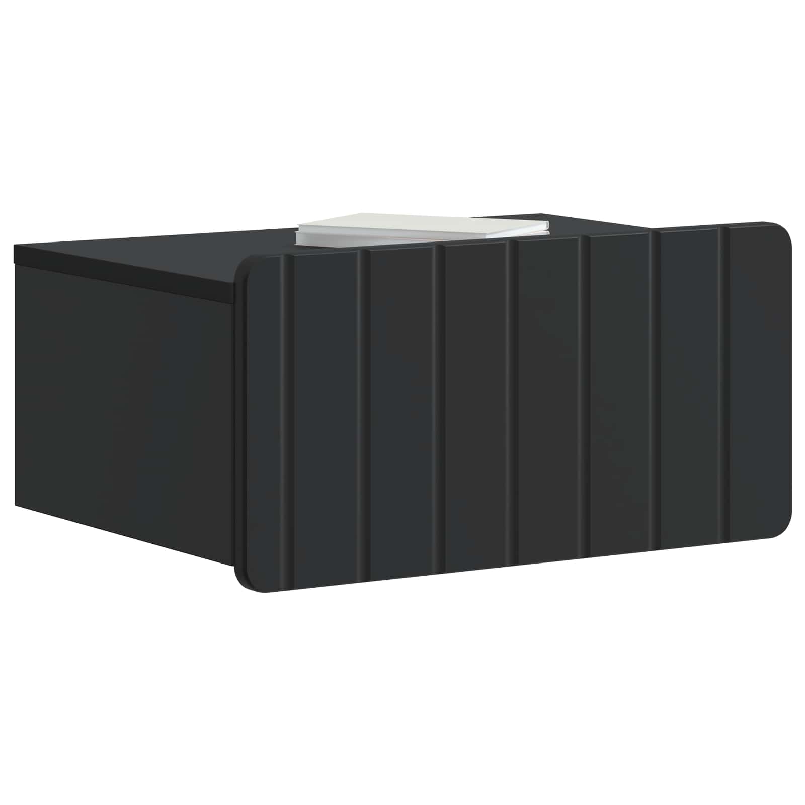 Væghængt Natbord 2 pcs Sort 49 x 34,5 x 24 cm Konstrueret træ
