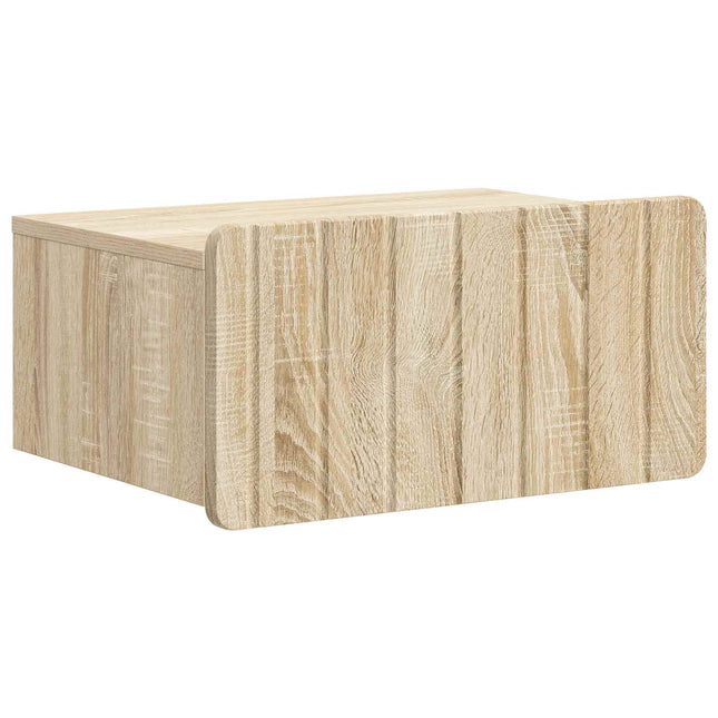 Væghængt Natbord Sonoma-eg 49 x 34,5 x 24 cm Konstrueret træ