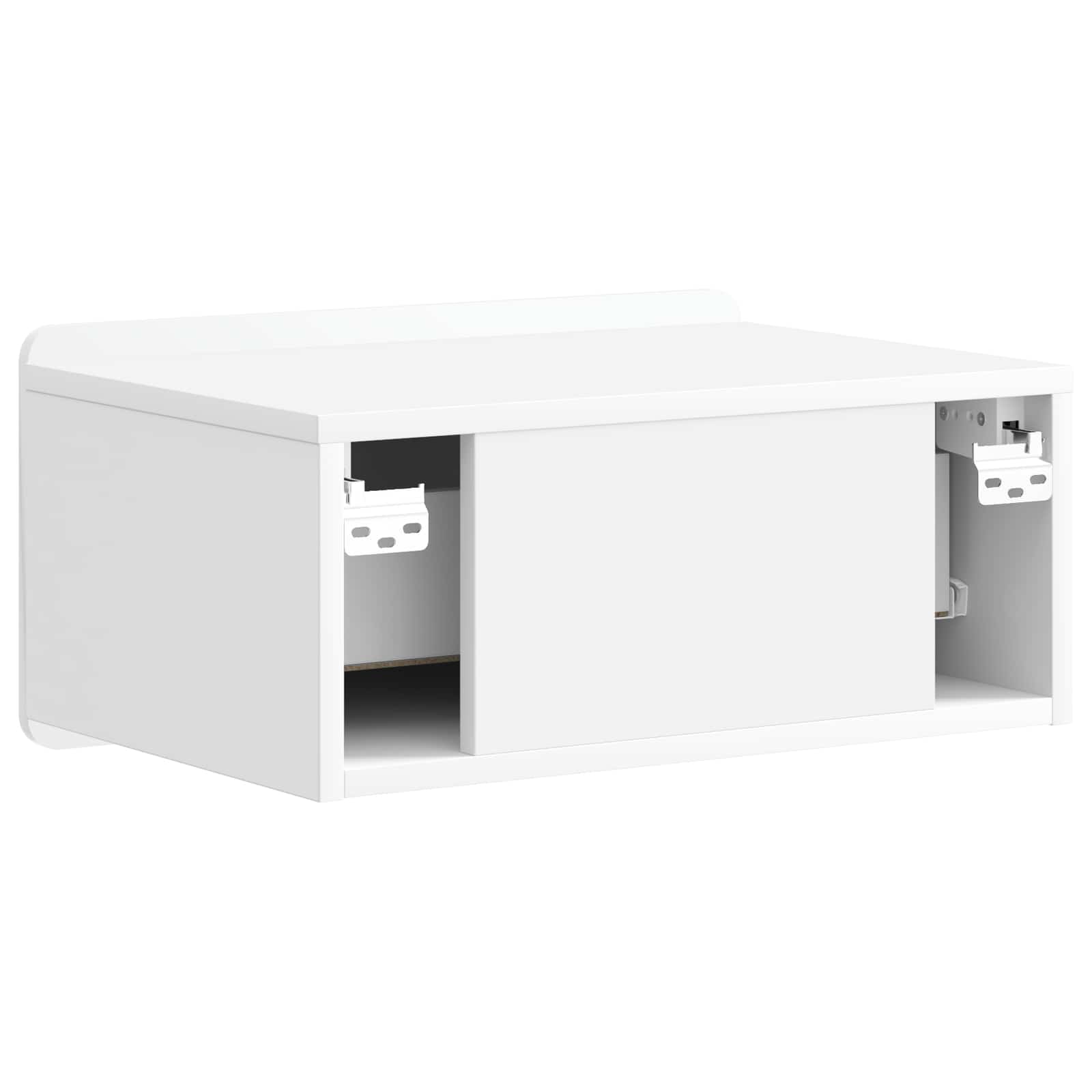 Væghængt Natbord 2 pcs Hvid højglans 49 x 34,5 x 24 cm