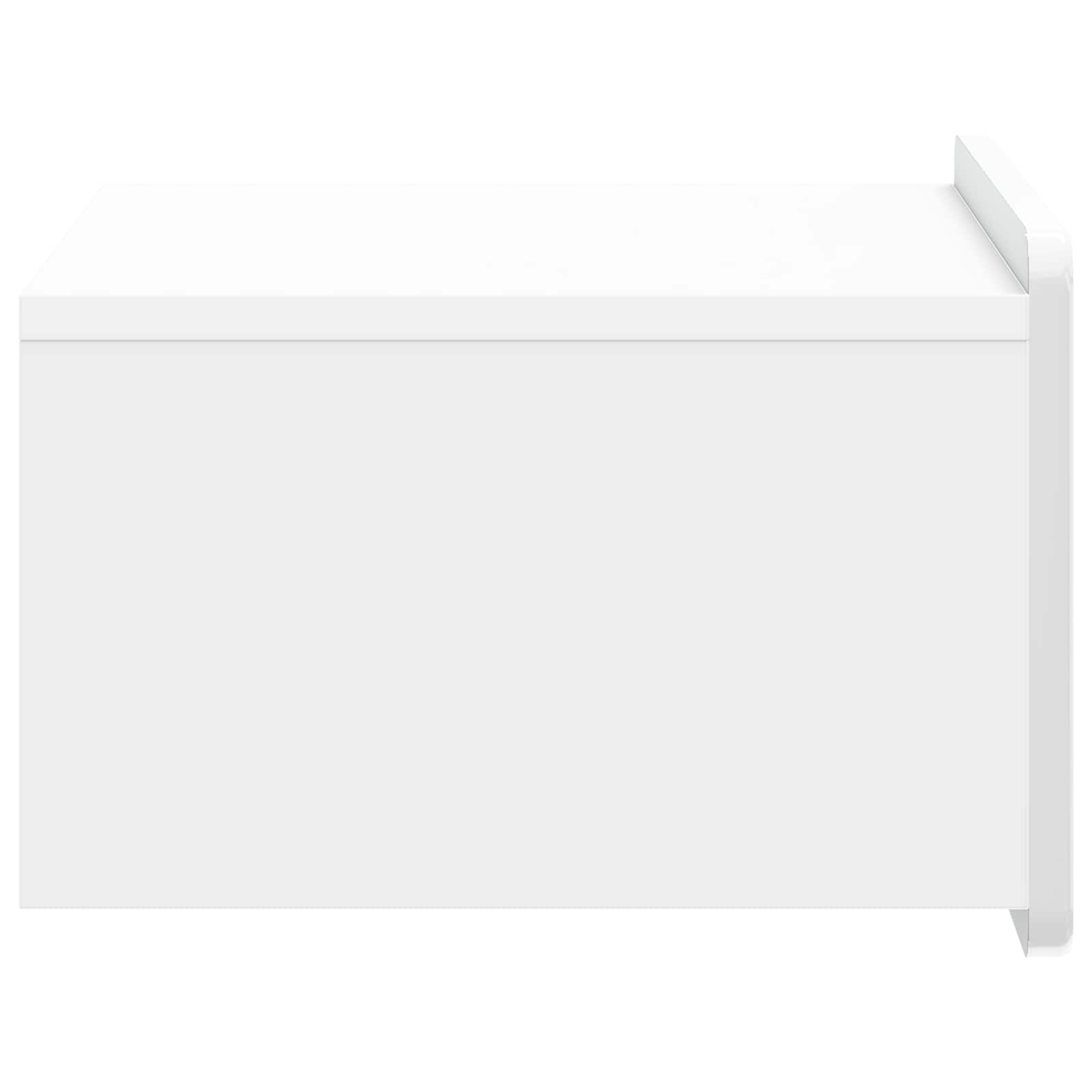 Væghængt Natbord 2 pcs Hvid højglans 49 x 34,5 x 24 cm