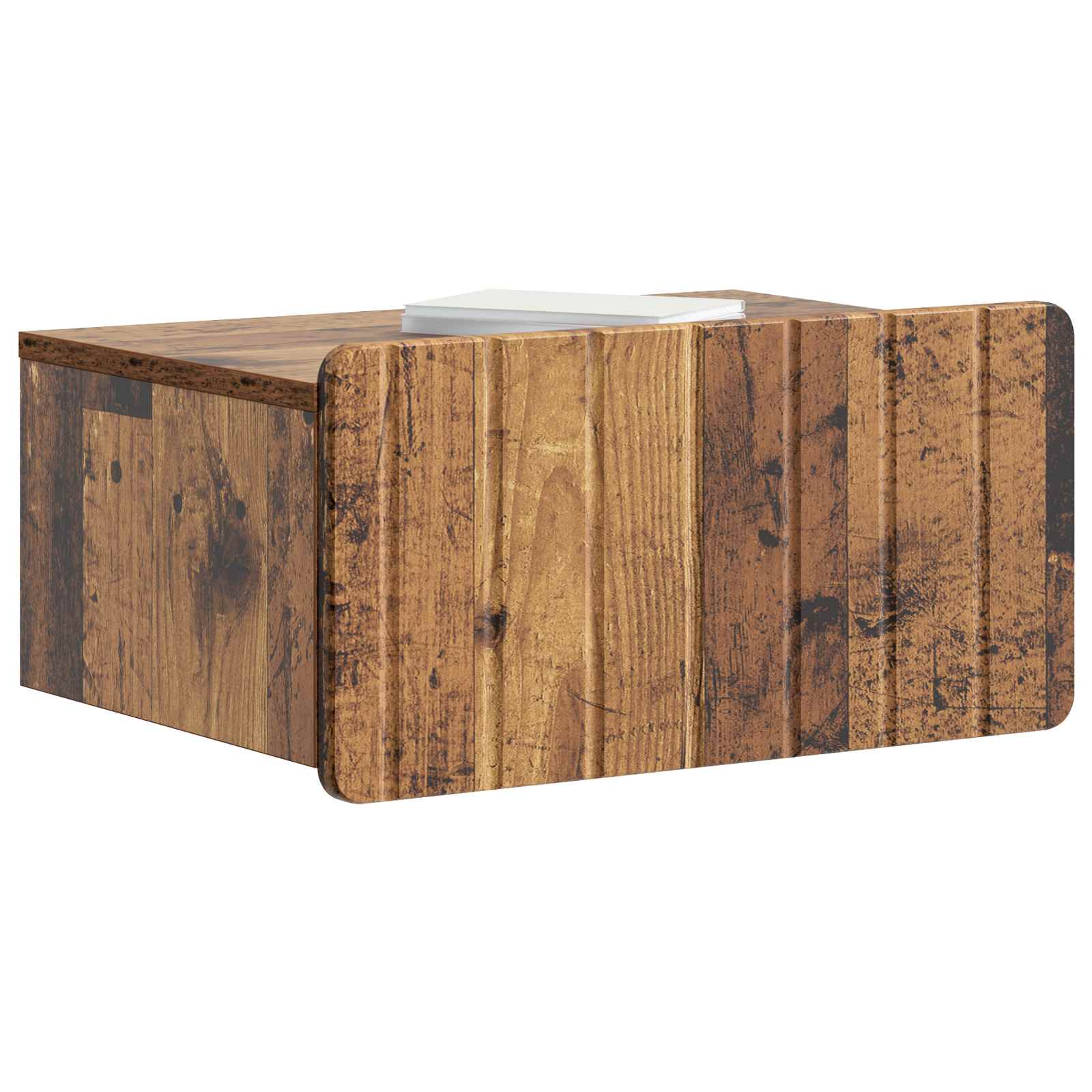 Væghængt Natbord Gammelt træ 49 x 34,5 x 24 cm Konstrueret træ