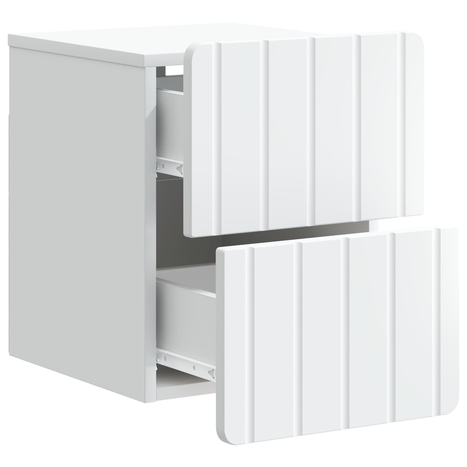 Væghængt Natbord 2 pcs Hvid 33 x 34,5 x 43 cm Konstrueret træ