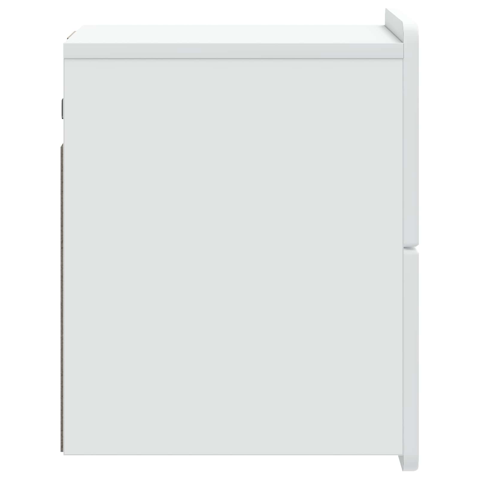 Væghængt Natbord 2 pcs Hvid 33 x 34,5 x 43 cm Konstrueret træ