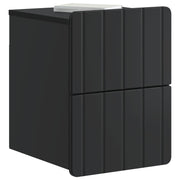 Væghængt Natbord 2 pcs Sort 33 x 34,5 x 43 cm Konstrueret træ
