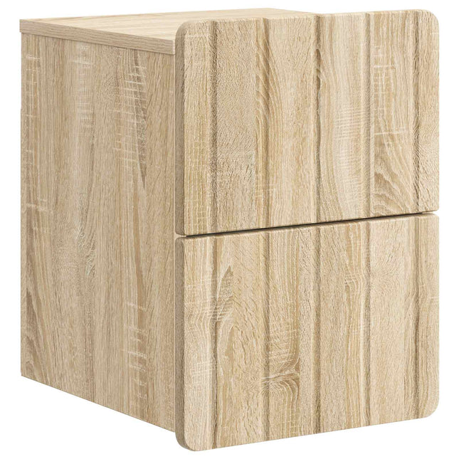 Væghængt Natbord Sonoma-eg 33 x 34,5 x 43 cm Konstrueret træ