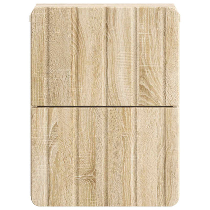 Væghængt Natbord 2 stk. Sonoma-eg 33 x 34,5 x 43 cm
