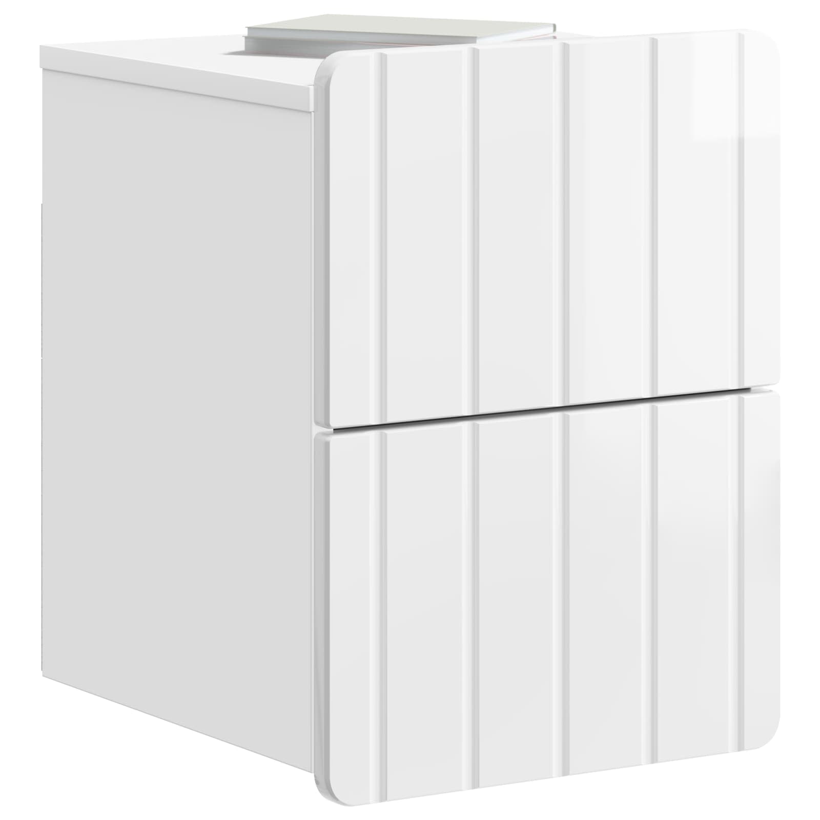 Væghængt Natbord 2 pcs Hvid højglans 33 x 34,5 x 43 cm