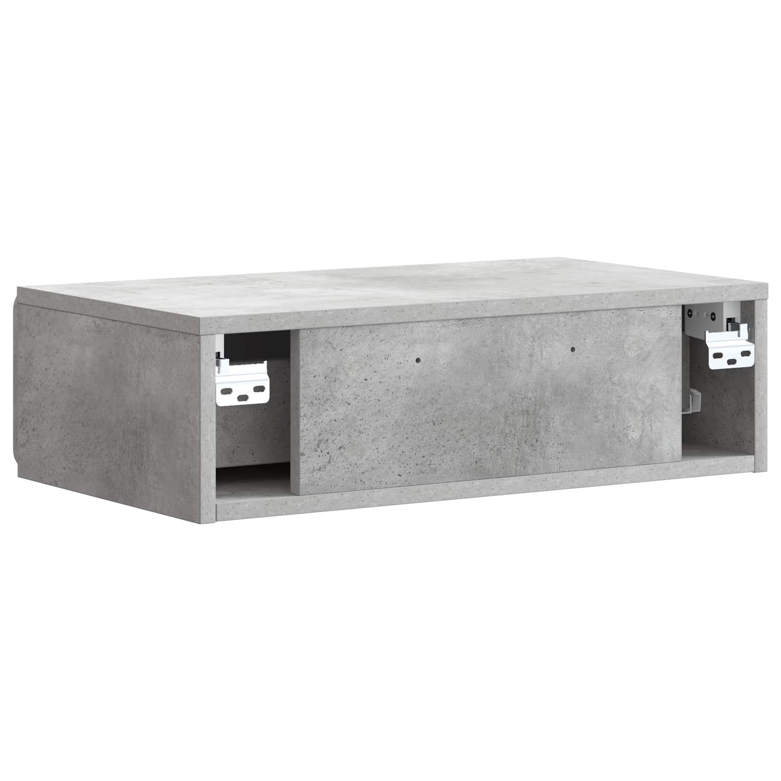 Væghængt Sideskab Betongrå 59 x 34,5 x 17 cm Konstrueret træ