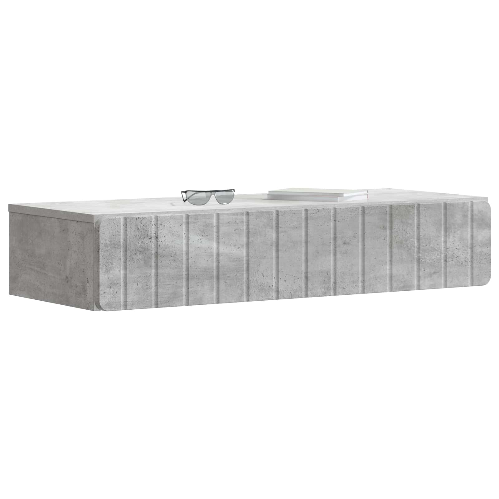 Væghængt Sideskab Betongrå 87,5 x 34,5 x 17 cm Konstrueret træ