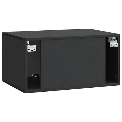 Væghængt TV-skab 59,5 x 41 x 30 cm Sort Konstrueret træ