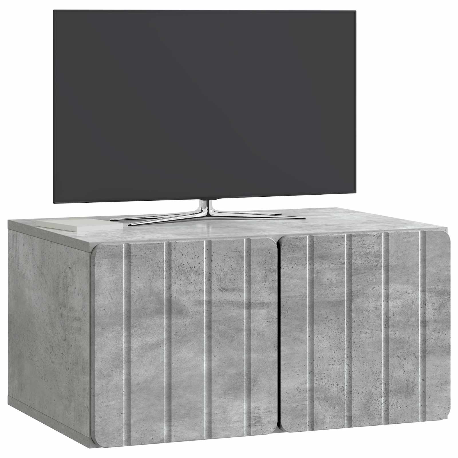 Væghængt TV-skab Betongrå 59,5 x 41 x 30 cm Konstrueret træ