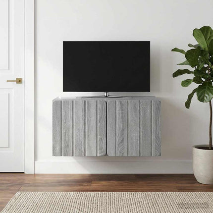 Væghængt TV-skab 59,5 x 41 x 30 cm Grå Sonoma Konstrueret træ