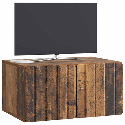 Væghængt TV-skab 59,5 x 41 x 30 cm Gammelt træ Konstrueret træ