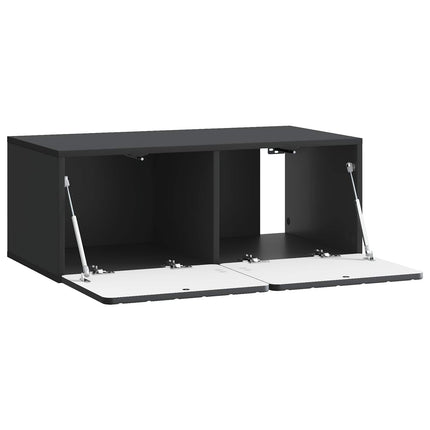 Væghængt TV-skab 78,5 x 41 x 30 cm Sort Konstrueret træ