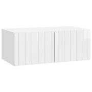 Væghængt TV-skab Vægmonteret Hvid højglans 78,5 x 41 x 30 cm