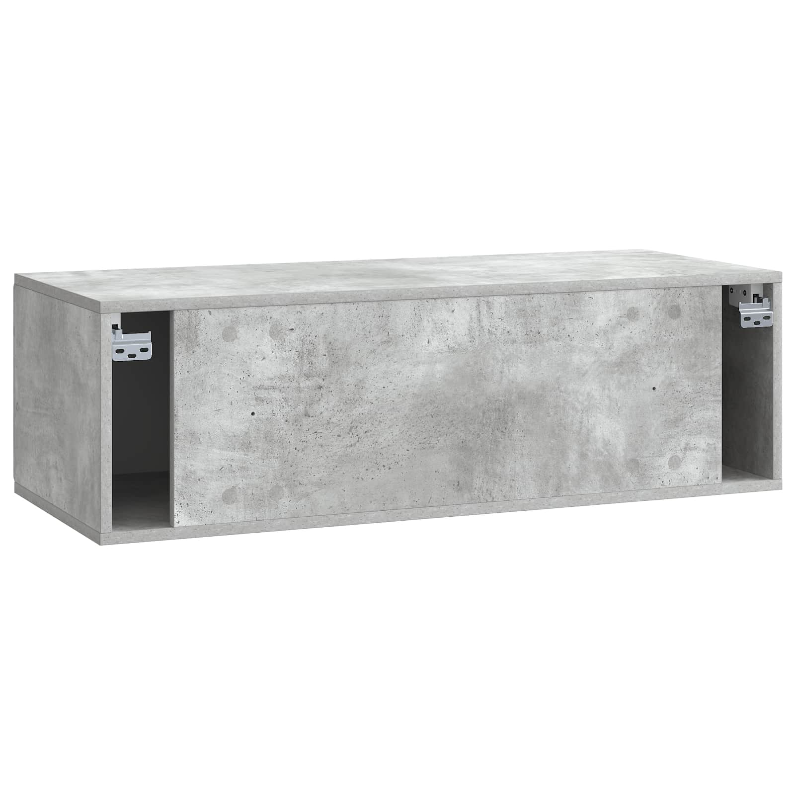 Væghængt TV-skab Betongrå 98 x 41 x 30 cm Konstrueret træ