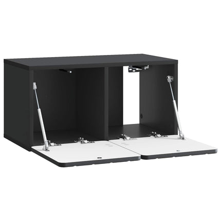 Væghængt TV-skab 59,5 x 31 x 30 cm Sort Konstrueret træ