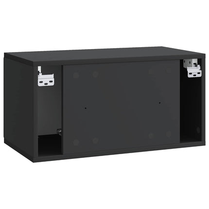 Væghængt TV-skab 59,5 x 31 x 30 cm Sort Konstrueret træ
