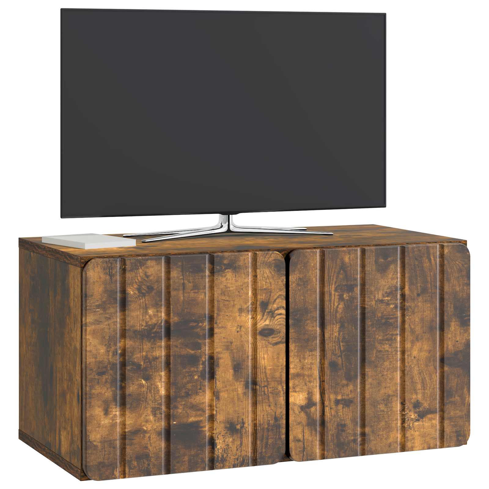 Væghængt TV-skab Røget eg 59,5 x 31 x 30 cm Konstrueret træ