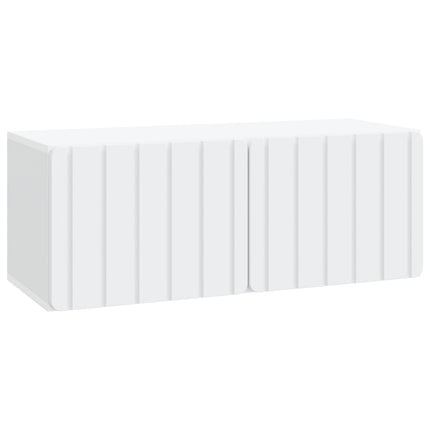 Væghængt TV-skab 78,5 x 31 x 30 cm Hvid Konstrueret træ