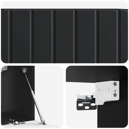 Væghængt TV-skab 78,5 x 31 x 30 cm Sort Konstrueret træ