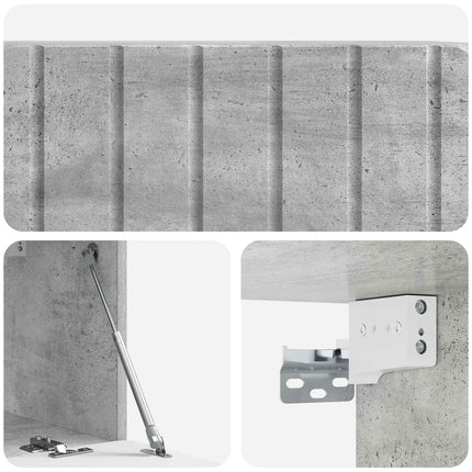 Væghængt TV-skab 78,5 x 31 x 30 cm Betongrå Konstrueret træ