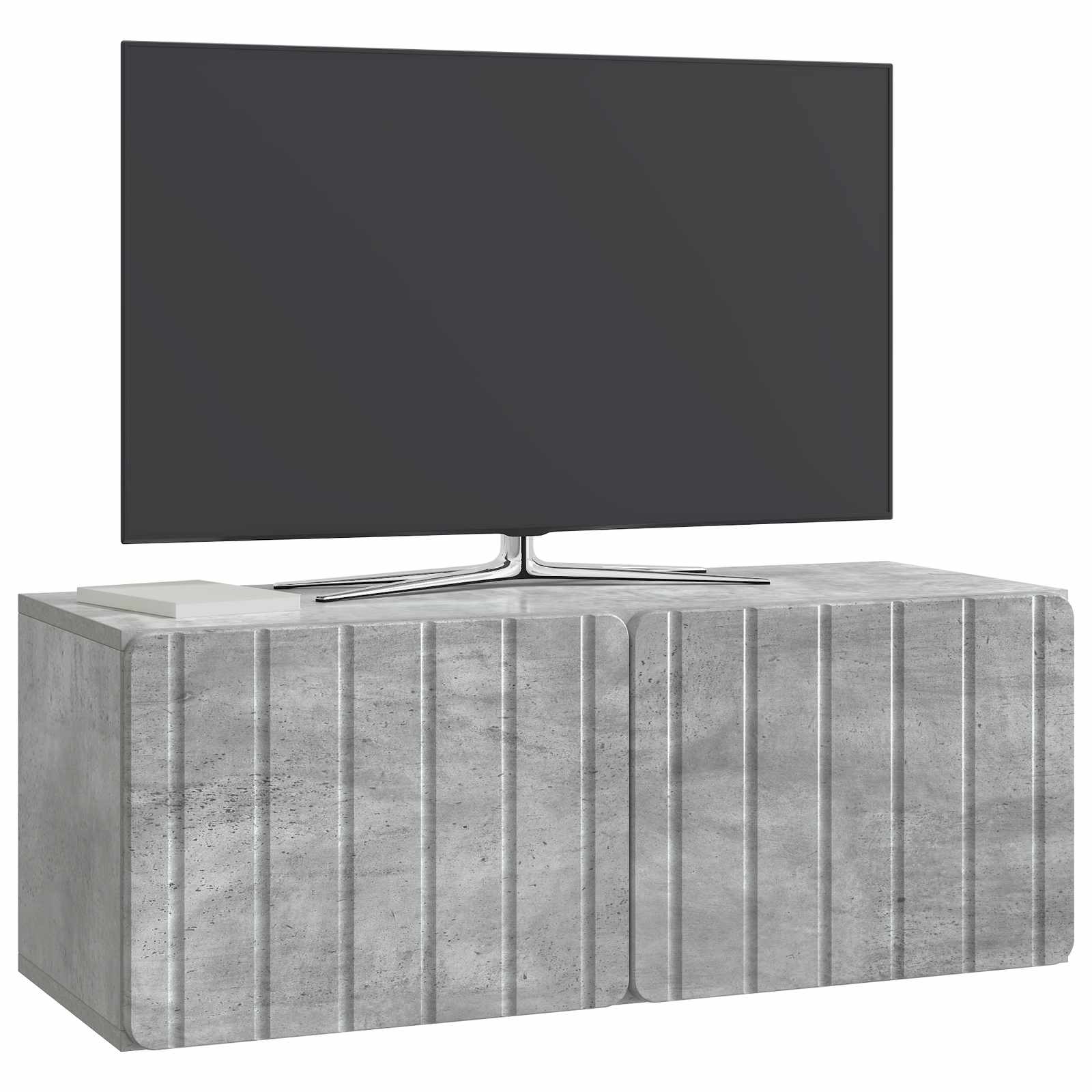 Væghængt TV-skab Betongrå 78,5 x 31 x 30 cm Konstrueret træ