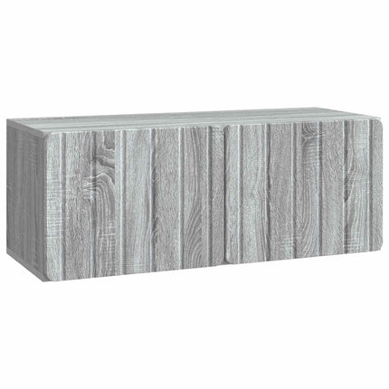 Væghængt TV-skab 78,5 x 31 x 30 cm Grå Sonoma Konstrueret træ