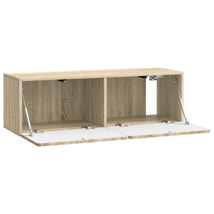 Væghængt TV-skab 98 x 31 x 30 cm Sonoma-eg Konstrueret træ
