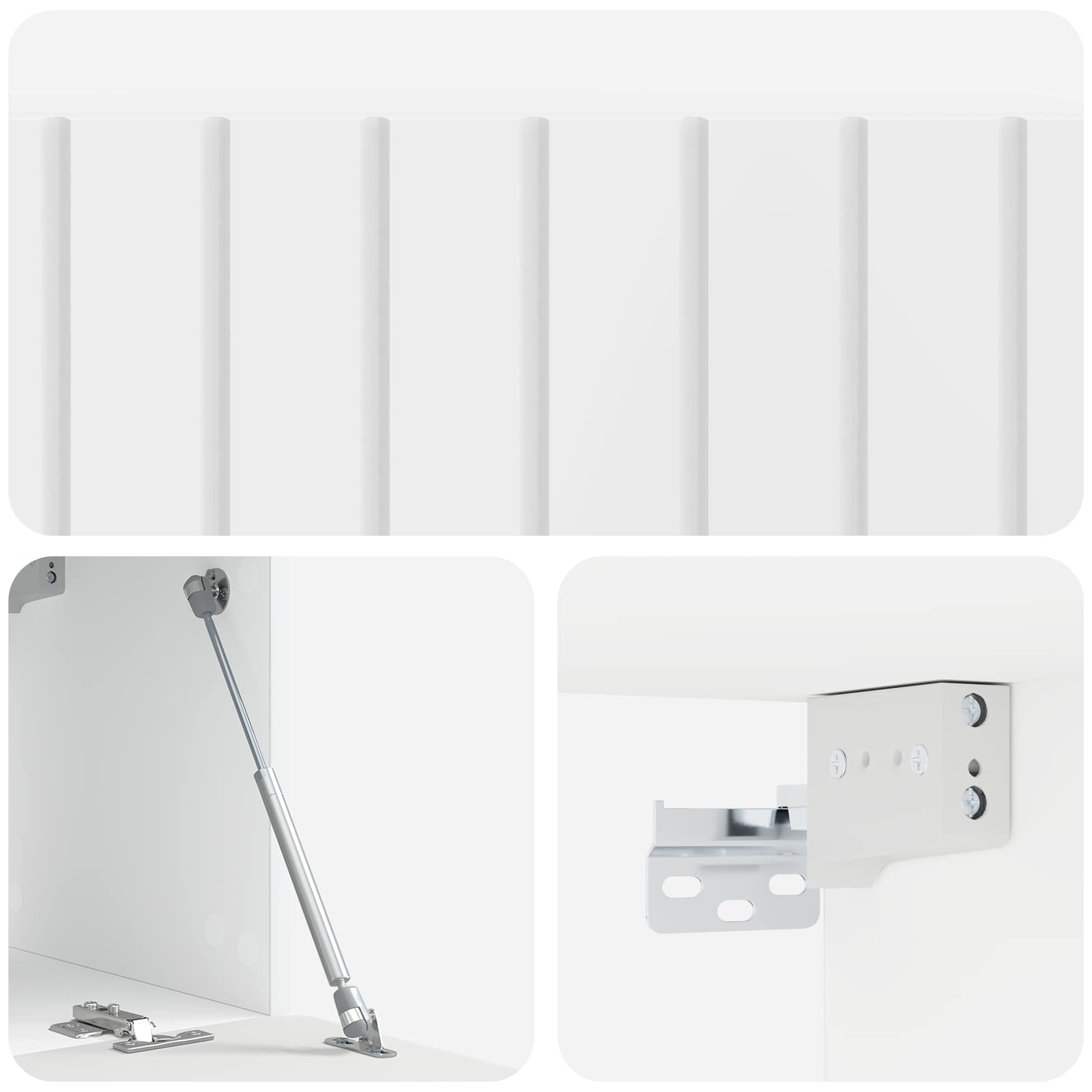 Væghængt TV-skab Hvid højglans 98 x 31 x 30 cm Konstrueret træ