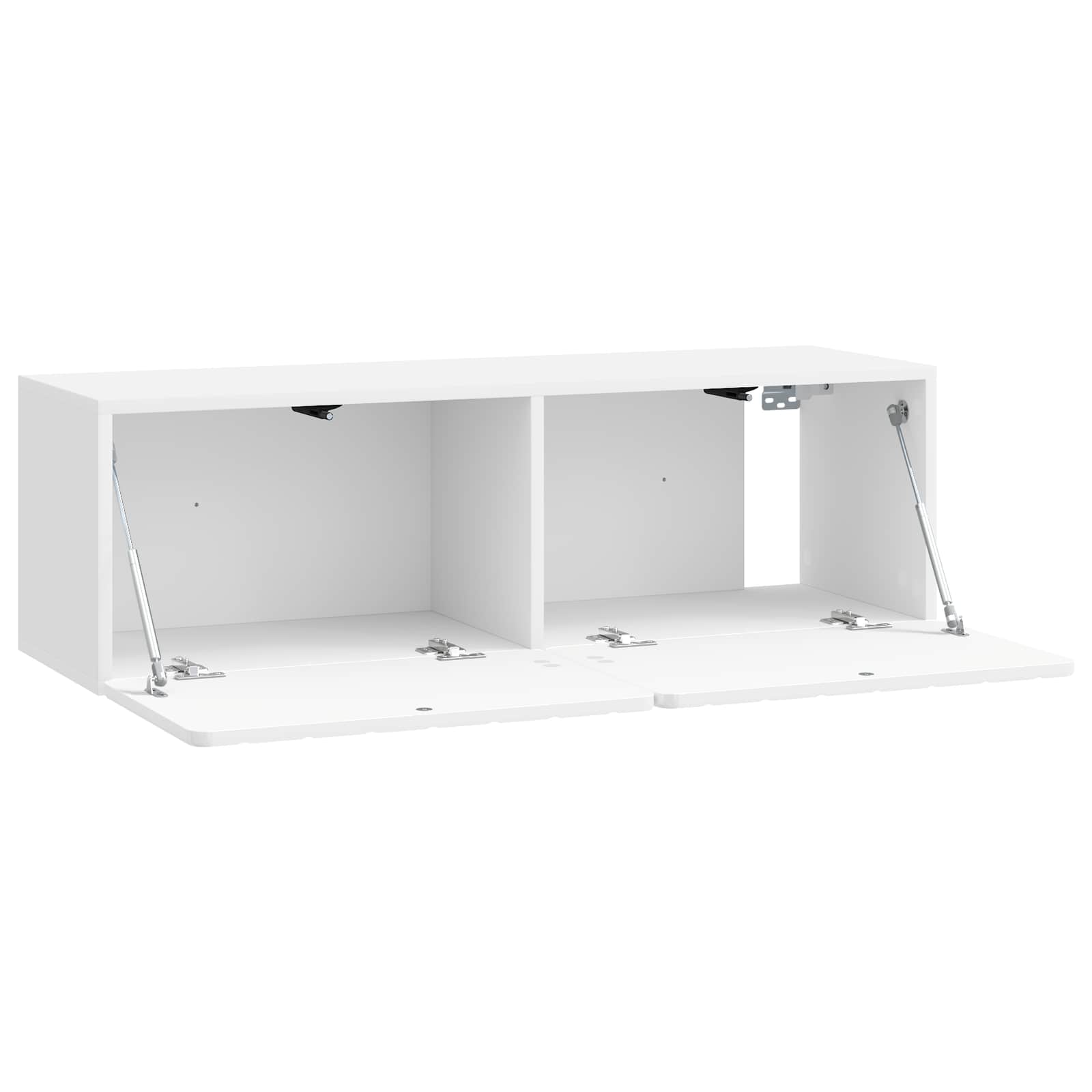 Væghængt TV-skab Hvid højglans 98 x 31 x 30 cm Konstrueret træ