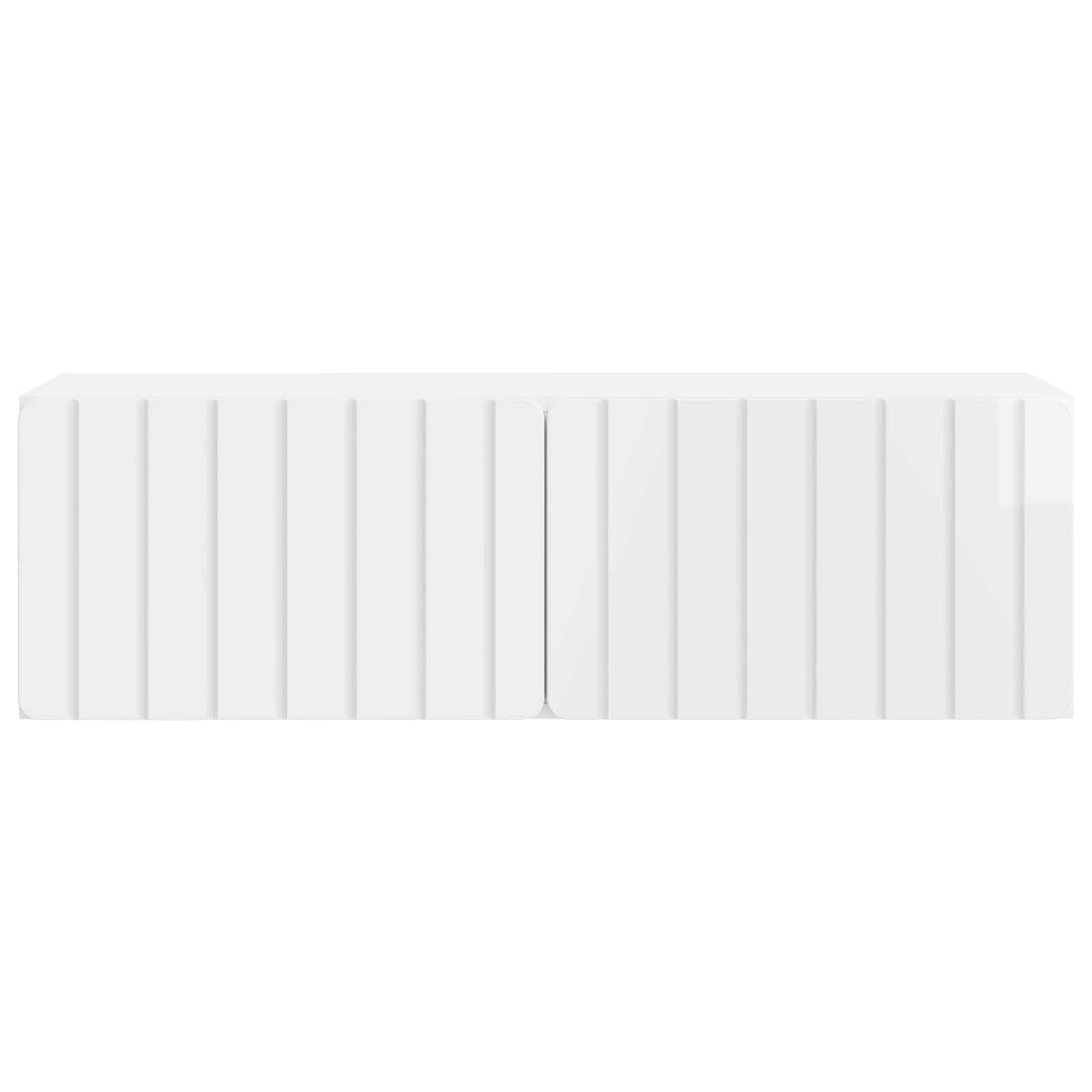 Væghængt TV-skab Hvid højglans 98 x 31 x 30 cm Konstrueret træ