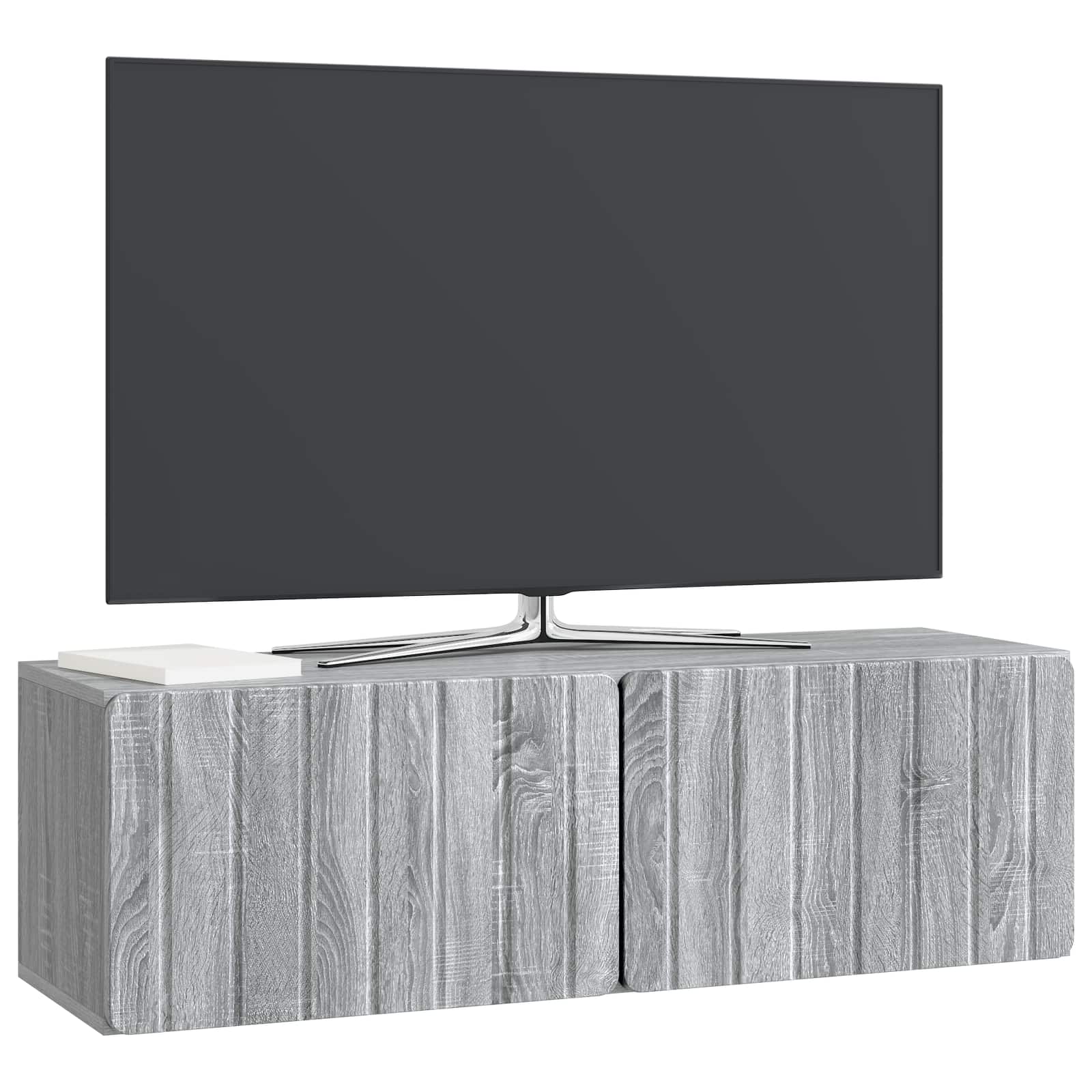 Væghængt TV-skab Grå sonoma-eg 98 x 31 x 30 cm Konstrueret træ