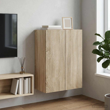 Vægmonteret skab Sonoma-eg 66 x 34,5 x 90 cm Konstrueret træ