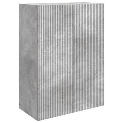 Vægmonteret skab Betongrå 66 x 34,5 x 90 cm Konstrueret træ