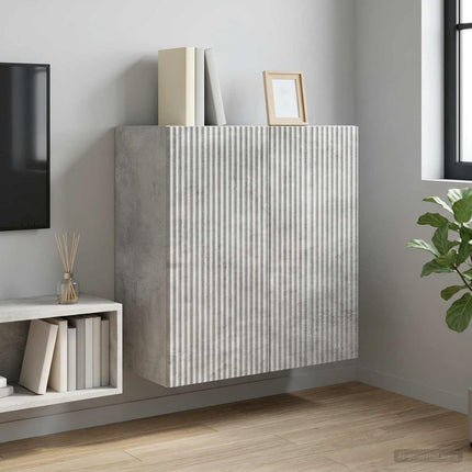 Vægmonteret skab Betongrå 59 x 31 x 60 cm Konstrueret træ
