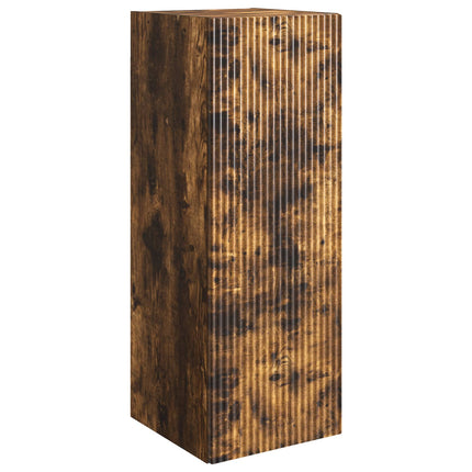 Vægmonteret skab Røget eg 33 x 34,5 x 90 cm Konstrueret træ