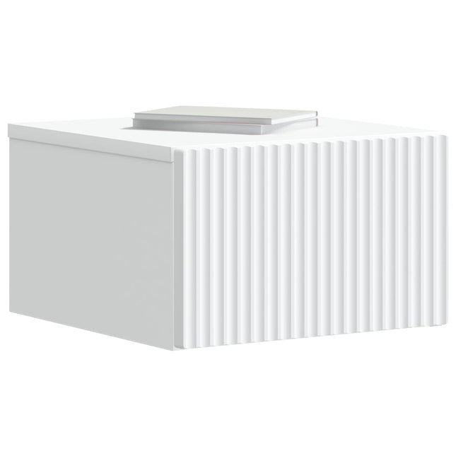 Væghængt Natbord Hvid 33 x 34,5 x 20 cm Konstrueret træ