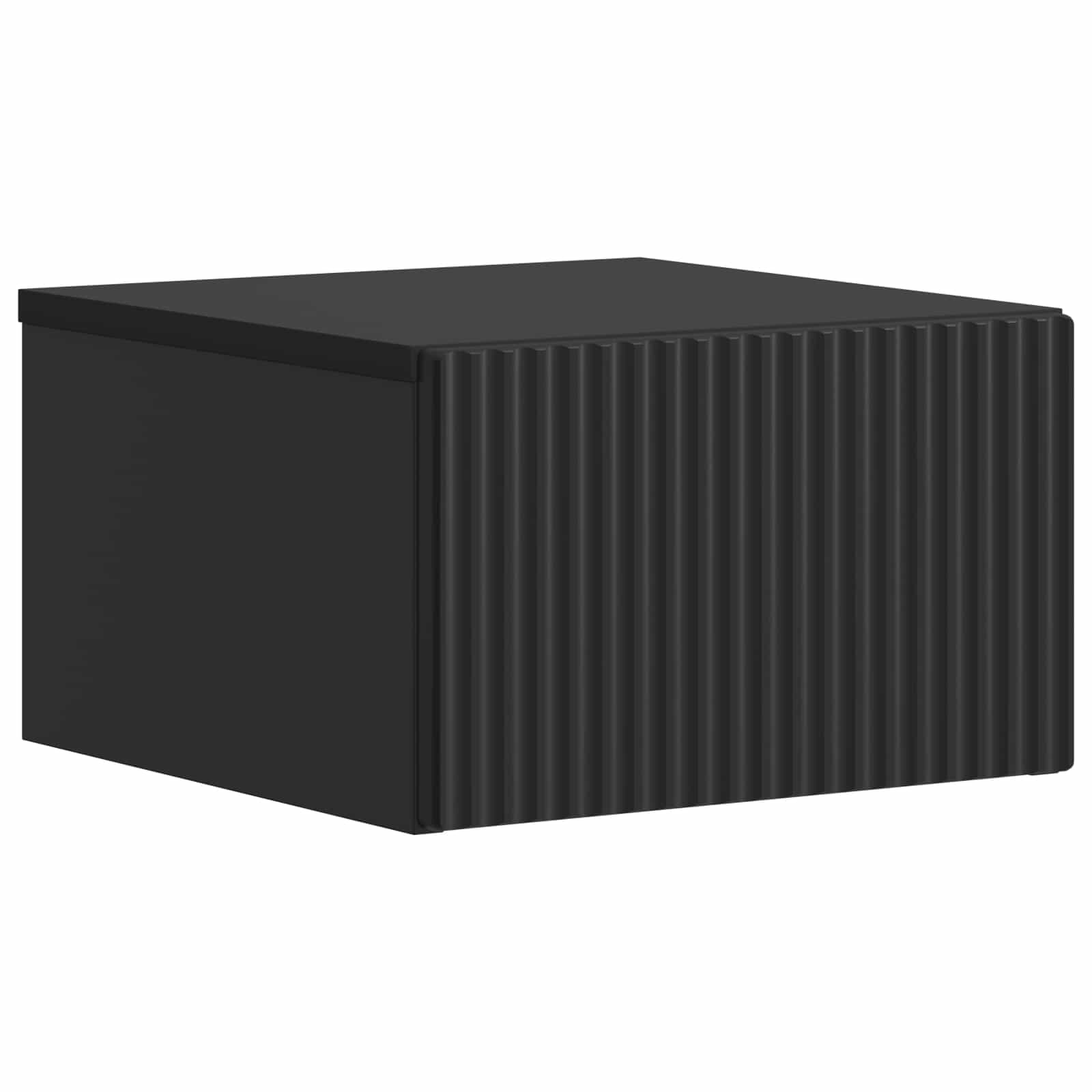 Væghængt Natbord 2 pcs Sort 33 x 34,5 x 20 cm Konstrueret træ