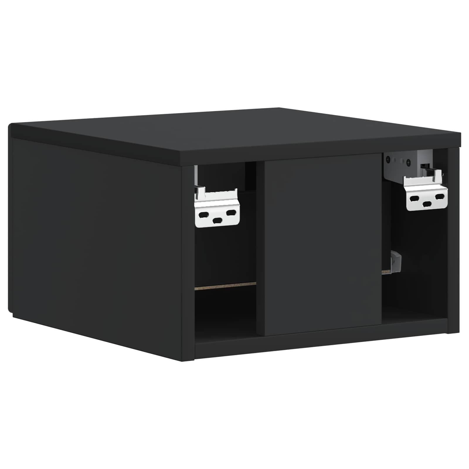 Væghængt Natbord 2 pcs Sort 33 x 34,5 x 20 cm Konstrueret træ