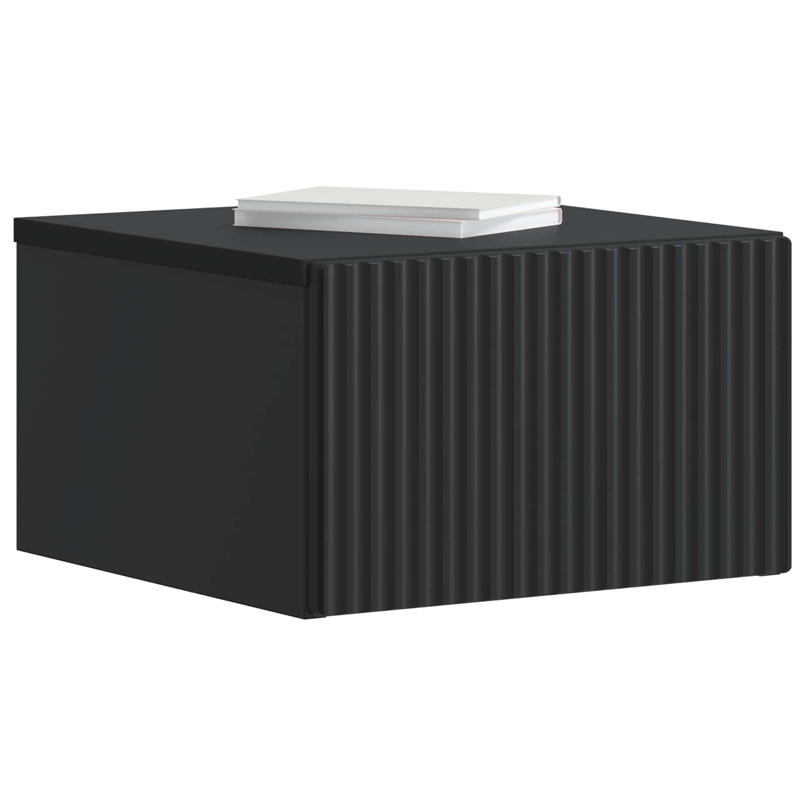 Væghængt Natbord 2 pcs Sort 33 x 34,5 x 20 cm Konstrueret træ