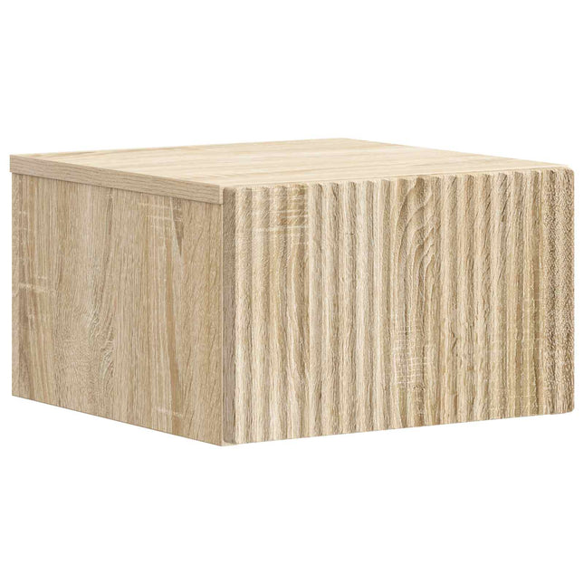 Væghængt Natbord Sonoma-eg 33 x 34,5 x 20 cm Konstrueret træ