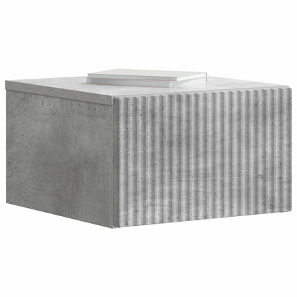 Væghængt Natbord Betongrå 33 x 34,5 x 20 cm Konstrueret træ