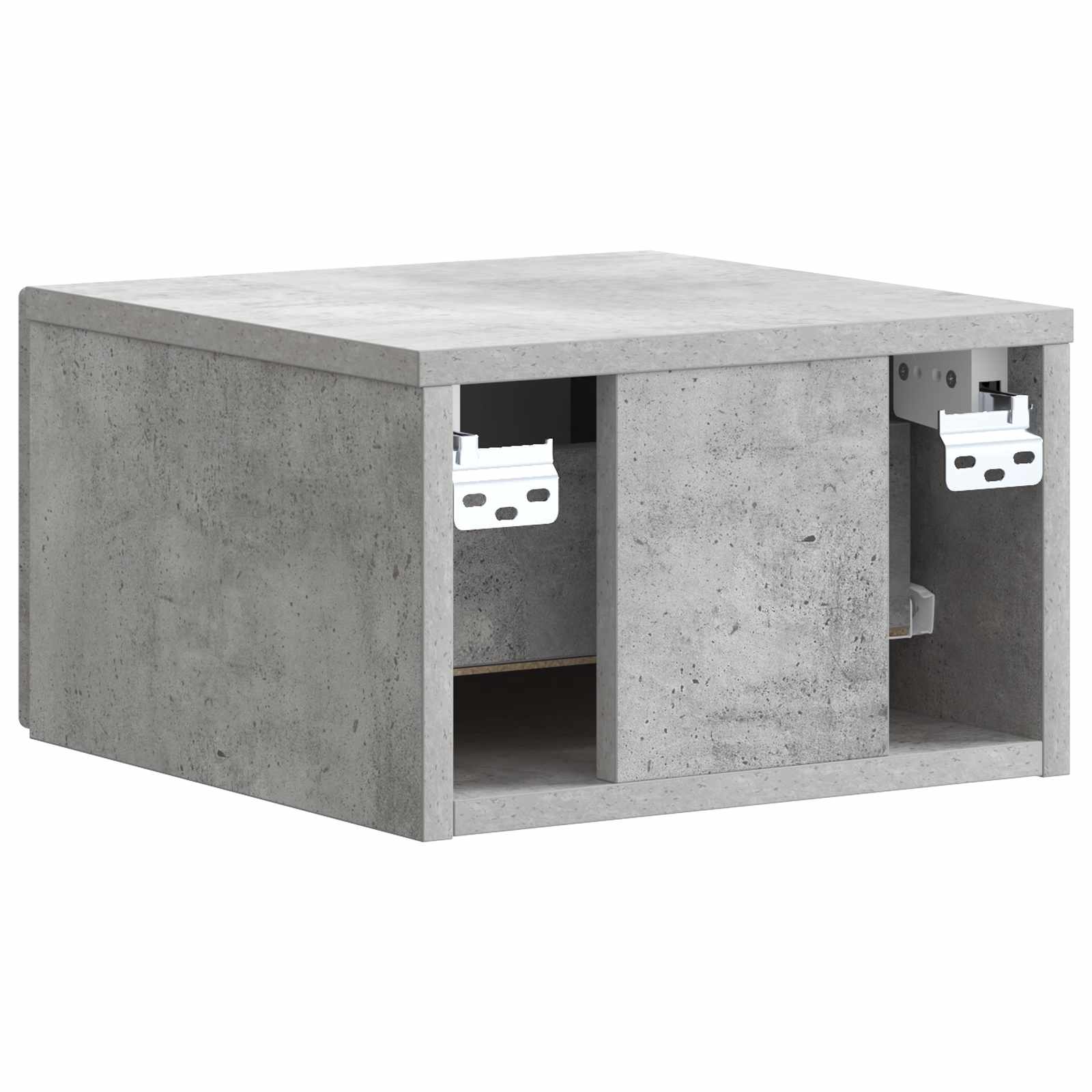 Væghængt Natbord med skuffe 2 pcs Betongrå 33 x 34,5 x 20 cm