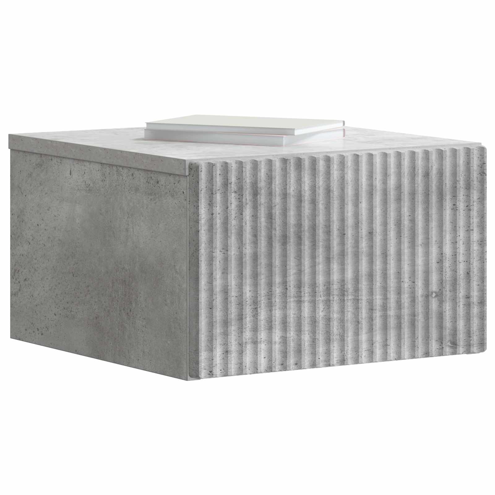Væghængt Natbord med skuffe 2 pcs Betongrå 33 x 34,5 x 20 cm